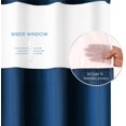 thumbnail image 4 of Shower Curtain Set Waffle Weave Curtain (Dark Blue), 4 of 7