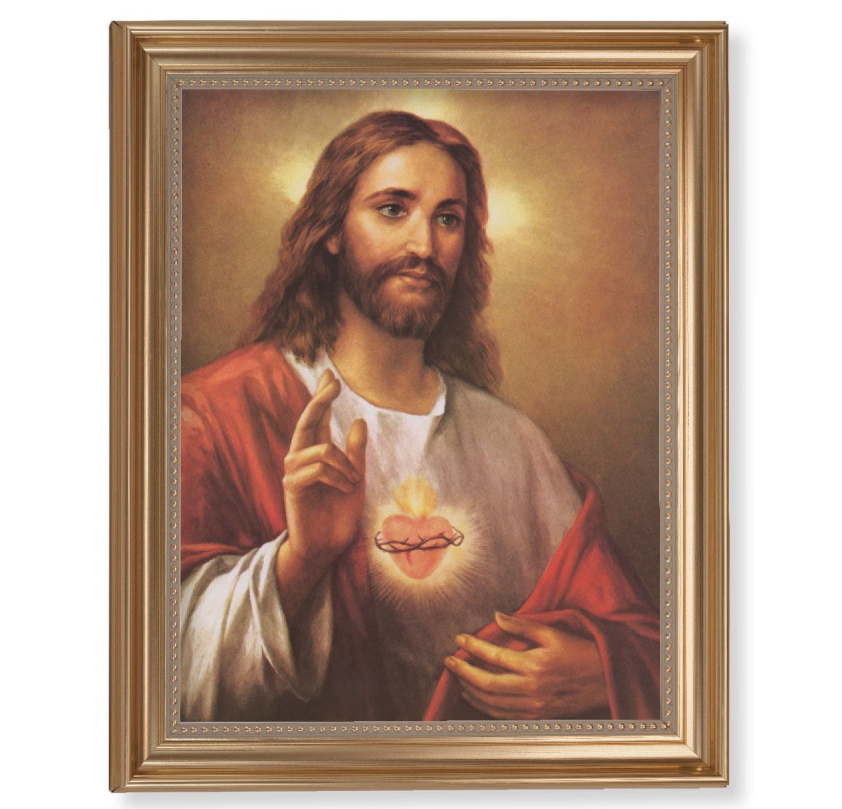 Sacred Heart of Jesus Picture Framed Wall Art Decor, Extra Large