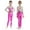 Hot Pink, variant on Aislor Kids Girls Rhythmic Gymnastics Unitard Full Length Dance Bodysuit Long Sleeve Sparkle Figure Skating Costume Navy Blue 12