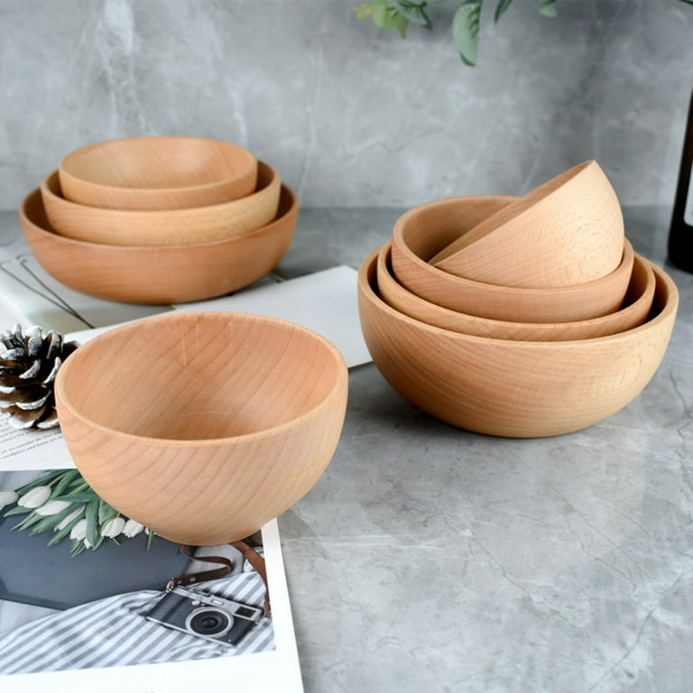 GROFRY Portable Salad Bowl Wear-resistant Wood Multifunctional