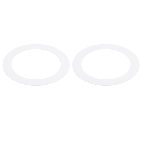 Uxcell 4.53" OD 3.58" ID Metal Goof Trim Ring, White 2Pcs
