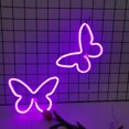 thumbnail image 3 of 1 pieza de luz LED de neón con forma de mariposa que funciona con USB o pilas, ideal para habitación de niña, cumpleaños, Navidad, bodas, fiestas, regalo de San Valentín, 3 of 8