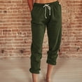 thumbnail image 4 of Viikei Womens Pants Clearance Plus Size Pants Solid High Waist Loose Pocket Straight Long, 4 of 8