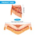 thumbnail image 2 of Uxcell Women's Belly Dance Hip Scarf with Sequins Triangle Wrap Skirts Waist Chain for Party Costume Performance Orange, 2 of 7