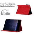 thumbnail image 4 of Case for Samsung Galaxy Tab A7 10.4" 2020 SM-T500 / SM-T505, Embossed PU Leather Cover Flip with Smart Auto Wake / Sleep Stand Function Pencil Holder and Card Slots & Footgrip Case, Red, 4 of 5