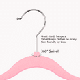 thumbnail image 3 of Northern Brothers 20 - Pack Non - Slip Velvet Baby & Kids Hangers, Pink, 3 of 6