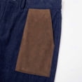thumbnail image 7 of Men's Patchwork Cargo Pants Corduroy Ripstop Outdoor Adventure Wear Casual Hiking Work Pants with Multi Pockets(No Belt) Navy, 7 of 7
