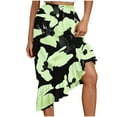 thumbnail image 1 of Mgmyaa Jupe Maxi Femme Décontractée Confortable Imprimée Ligne A Taille Élastique Longues Jupes, 1 of 7