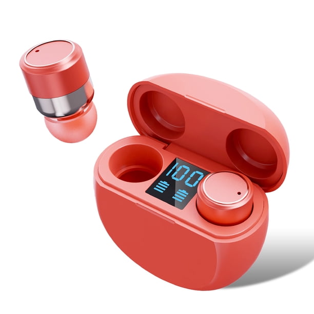 Auriculares compatibles con Bluetooth recargables Auriculares de juego con micrófono bajo latencia manos libres deportes auriculares auriculares rojos Monstrate EL022497-03B