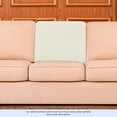 thumbnail image 5 of Subrtex Stretch Back Cushion Cover Check Plaid Couch Backrest Slipcover (Rectangle, Ivory), 5 of 7
