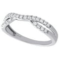 thumbnail image 3 of 14K White Gold Round Diamond Contour Enhancer Ring Ladies Wedding Band 0.25 Ct., 3 of 5