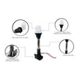 thumbnail image 5 of Pactrade Marine 12V Marine Boat Yacht Pontoon Navigation Anchor Light 360 Degrees All Around White Color Splashproof Black Housing (LED Fold Down Base (H=9.5")), 5 of 10