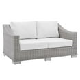 thumbnail image 3 of Modway Conway Sunbrella® Outdoor Patio Wicker Rattan Loveseat in Light Gray White, 3 of 10