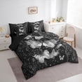 thumbnail image 4 of Manfei Bohemian Butterfly 7pcs Bedding Comforter Set, Mandala Grey Paisley Queen Bedding Sets, Hippie Western Animal Reversible Queen Sheet Sets, Breathable Home Decor, 4 of 8