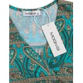 thumbnail image 3 of MOQIVGI Paisley Tops for Women Summer Short Sleeve V Neck Dressy Casual Flowy Tunic Shirts Teal Medium, 3 of 4