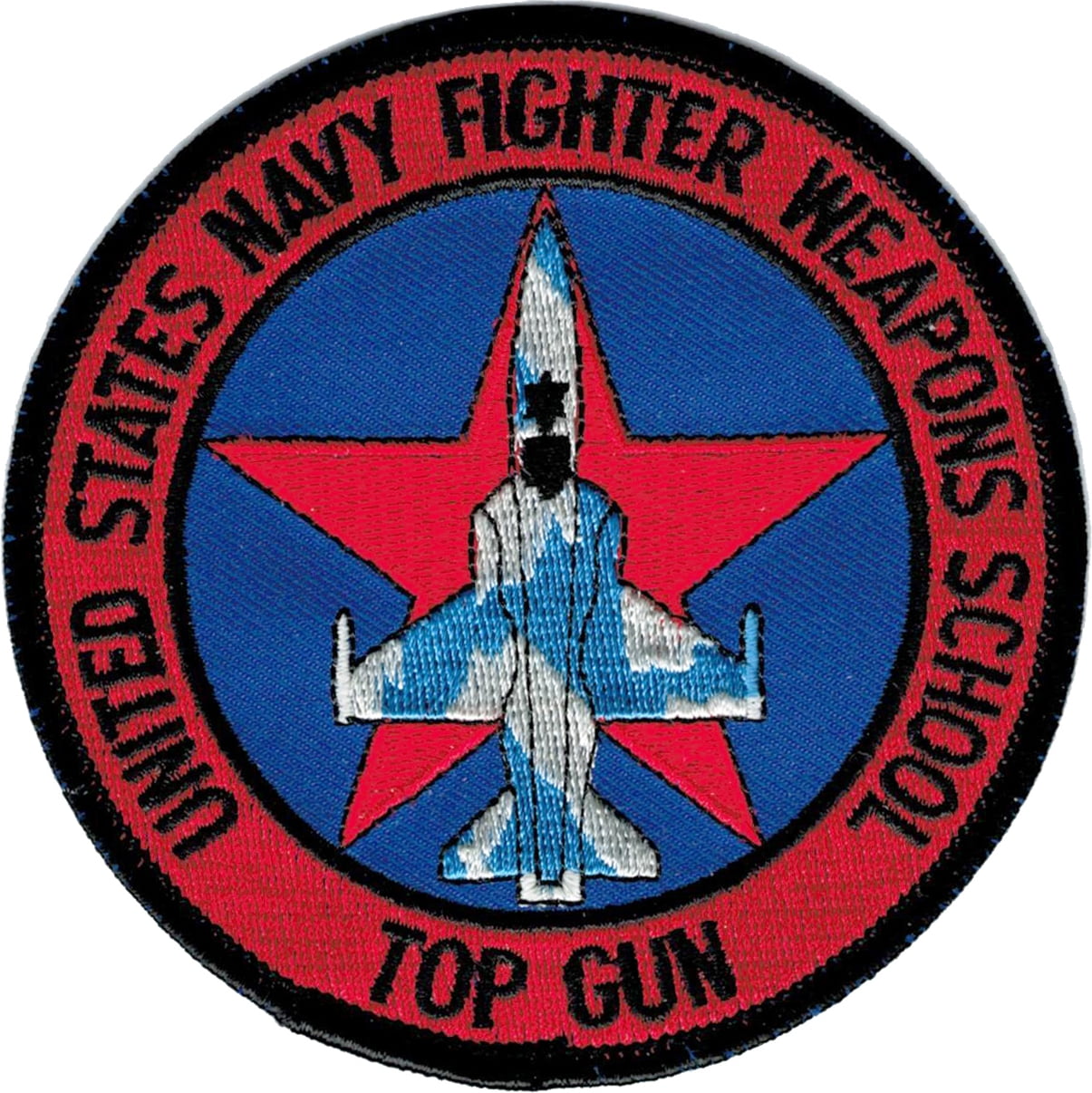 United States Navy Fighter Weapons School Top Gun IronOn Patch [Red