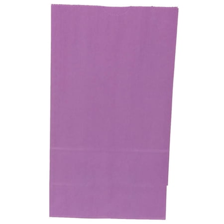 JAM Paper Large Kraft Lunch Bags, 6 x 11 x 3.75, Purple, 500/Box