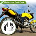 thumbnail image 2 of Reposa pies de motocicleta Unique Bargains 6.3″ Aleación de Aluminio Pedal Trasero Negro 1 juego con Tornillos 4 Arandelas 4 Llave 1, 2 of 7