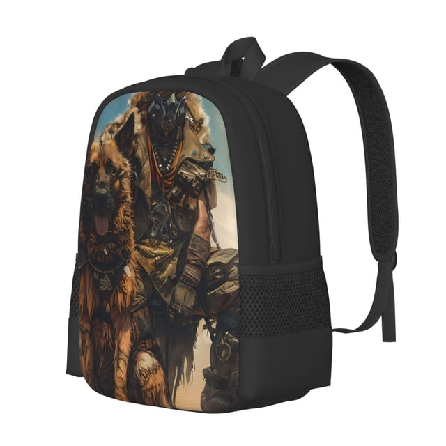 Disketp desert Man Shepherd Dog Mochila Minimalista de Gran Capacidad, Mochila de Viaje para Escuela, Trabajo o Uso Diario