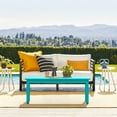 thumbnail image 4 of LUE BONA 42''L Patio Coffee Table,HDPS Rectangle Outdoor Coffee Table,Aruba Blue, 4 of 8