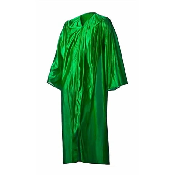 Honors Graduation Gown (Emerald Green, Shiny, Size 48 (5'3" - 5'5")) - Unisex - For Highschool and College Graduates
