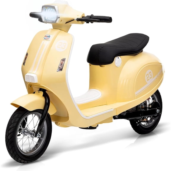 24V Electric Motorcycle, 350W Motor, Up to 14 MPH, 5-14 MPH Variable Speed, 12" Pneumatic Tires, Rear Suspension, LED Light, 143 Lbs