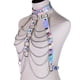 thumbnail image 1 of Arnés de cadena para el cuerpo de cuero Top Punk para mujer Holo Rainbow cintura joyería Festival Rave Outfit LingWen 8390605759789, 1 of 1