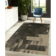 thumbnail image 4 of Geometric Decorative Rug, Triangle Mosaic Shapes Patterns with Abstract Digital Pixel Like Effect Print, Quality Carpet for Bedroom Dorm and Living Room, 6 Sizes, Dark Grey, by Ambesonne, 4 of 4