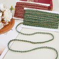 thumbnail image 5 of 19.69 Yards(18m) Christmas Polyester Lace Ribbon 2 Colors Scroll Braid Trim 2 Cards Wavy Ribbon Embellishment Polyester Garment for Sewing Gift Packaging, 5 of 9