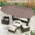 thumbnail image 4 of Gymax 13 FT Double-sided Patio Umbrella Outdoor Large Twin Size Umbrella Coffee, 4 of 10