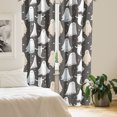 thumbnail image 2 of Ambesonne Halloween Curtains, Ghosts Fun Cats Print, Pair of 28"x95", Beige White Dark Taupe, 2 of 5