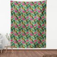 thumbnail image 3 of Ambesonne Flamingo Fabric by the Yard Upholstery, Pineapples Banana Leaf, 10 Yards, Multicolor, 3 of 4
