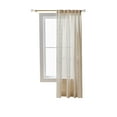 thumbnail image 4 of Better Homes & Gardens Embroidered Border Light Filtering Indoor Curtain Single Panel, Pole Top, Back Tab, Papyrus Beige, Polyester, Recycled Poly, 50"W x 84"L, Adult, 4 of 6