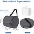 thumbnail image 2 of Hanging Toilet Paper Holder Cat Proof Roll Tissue Storage Waterproof and Portable Paper Container with Adjustable Strap Reusable Roll Tissue Organizer for Camping Bathroom Kitchen Travel, Gray, 2 of 8