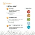 thumbnail image 4 of Outset Chef's Outdoor Grill Basket and Skillet with Lid, 11.75" Diameter, 4 of 7