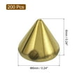 thumbnail image 2 of 200 Paquete de Picos de Cono Acrílicos, 6x6mm con Parte Trasera Plana para Coser o Pegar (Tono Dorado), 2 of 7