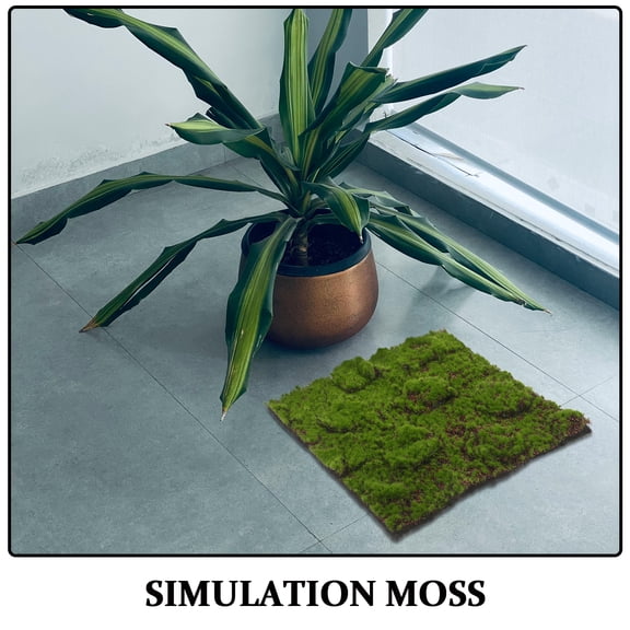 ETHZZLE Flexible Artificial Moss Sheet Green Faux Moss for Craft Projects and Landscape Decoration