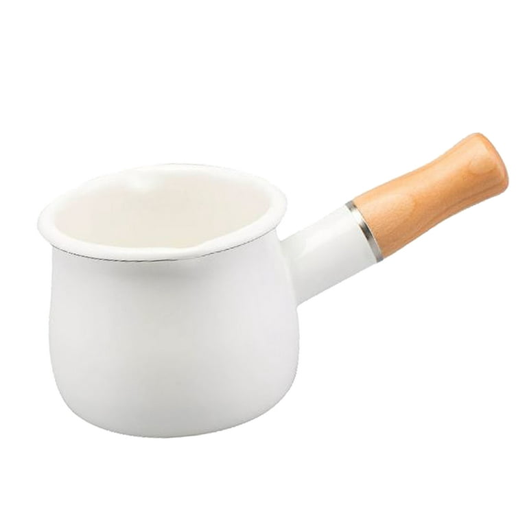 Don't miss out Enamel Milk Pot With Wooden Handle