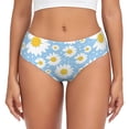 thumbnail image 1 of Fotbe Daisies Flowers Calzones Estampados para Mujer – Ropa Interior de Algodón, Cómoda, Suave y Elástica-Medium, 1 of 6