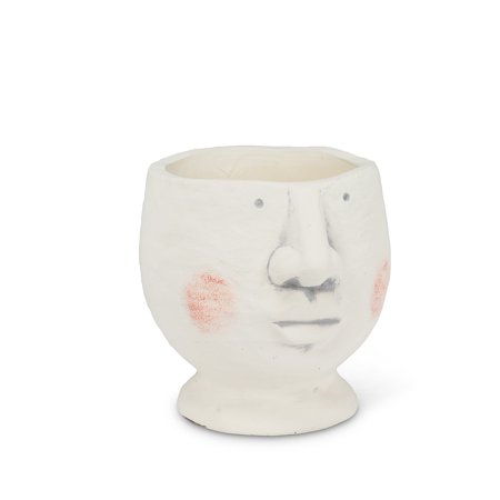 Set of 2 Small Rosy Cheek Head Planter