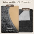 thumbnail image 7 of Moonlight20015 Area Rug 4x4ft Non-Slip Soft Fluffy Shaggy For Anti-Slip Living Room Bedroom Decor Gray, 7 of 7