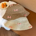 thumbnail image 5 of Biezeib Women Straw Hat, Sweet Bows Bucket Hat Lightweight Summer Beach Cap for Casual Daily, 5 of 5