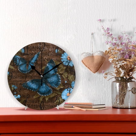 10 Quartz Indoor Wall Clock Silent Mechanism / Music Score and Mysterious Butterfly