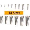 thumbnail image 1 of 14pcs Calfeutrer Ensemble de Buse en Acier Inoxydable Scellant Buse Outil Réutilisable Matériel de Produit: Acier Inoxydable, 1 of 5