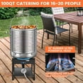 thumbnail image 4 of 100QT Stainless Steel Seafood Boiling Kit, 200,000BTU Propane Stove for Outdoors Cooking, Large Stock pot w/Basket for Shrimp, Lobster, Crab Crawfish, Turkey Deep Fryer, Seafood Boil Pot, 4 of 7