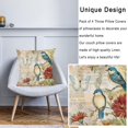 thumbnail image 3 of Farmhouse Pillow Covers 18x18 Set of 4 Spring Summer Throw Pillow Covers Linen Flower Butterfly Bird Decorative Pillowcases for Sofa Couch Living, 3 of 5