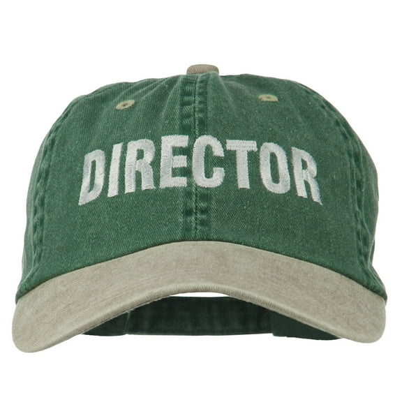 Movie Director Embroidered Washed Two Tone Cap - Spruce Khaki OSFM
