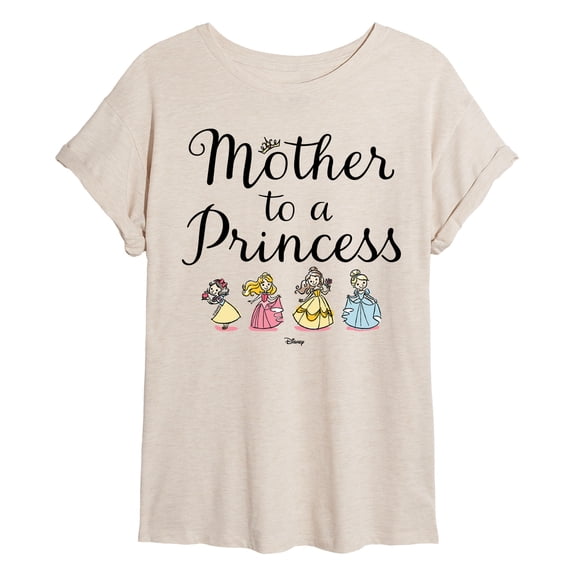 Disney Princess - Mother to a Princess - Juniors Oversized Graphic T-Shirt