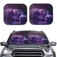 thumbnail image 2 of Sikiie Purple Hippo In Water Print Foldable Car Windshield Sun Visor, Car Window Sunshade Suitable for Sedan, SUV and Truck Car Accessories-Medium, 2 of 6