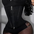 thumbnail image 3 of Women's Double Compression Waist Trainer with Adjustable Zipper and Hook-Eyes for Flat Belly - Body Shaping Corset Solution, 3 of 5